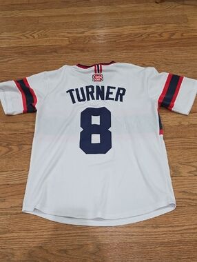 Trea Turner #8 NC State Baseball Jersey with Navy & Red Accents
